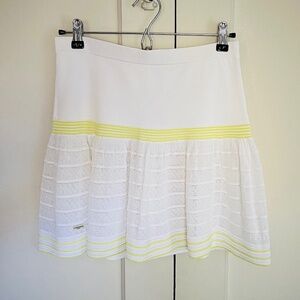 L'Etoile Sport beautiful knitted white with neon stripes skirt